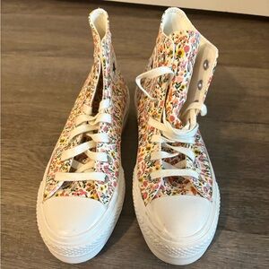 Floral Converse High-Top Platform Sneakers